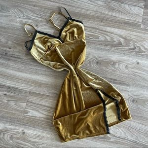 Velvet Lace Slip Dress